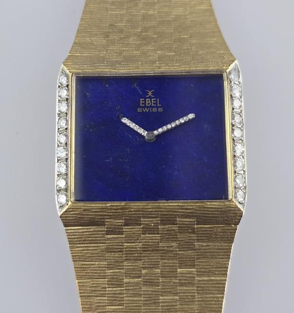 Auktionshaus BlankLuxus-Herrenarmbanduhr mit Diamantbesatz EBEL - Jumbo, 1970er Jahre,