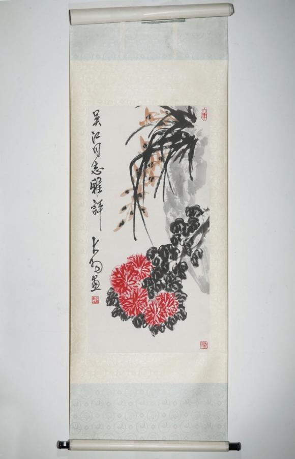 東京SAKURA拍賣(mài)（東京櫻花拍賣(mài)）陳大羽 蘭石菊花 吳江上款