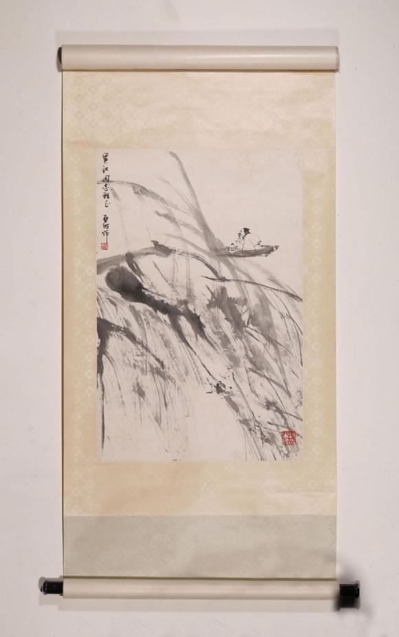 東京SAKURA拍賣（東京櫻花拍賣）亞明 泛舟圖 吳江上款