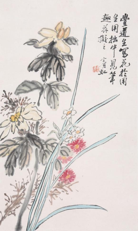 東京SAKURA拍賣（東京櫻花拍賣）黃賓虹 花卉