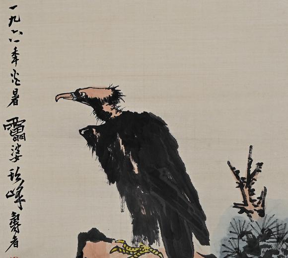 吉本株式會(huì)社潘天壽 雄鷹圖 紙本立軸
