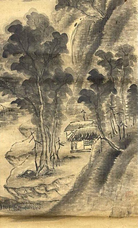 日本松町古美吳石仙 溪山過雨圖