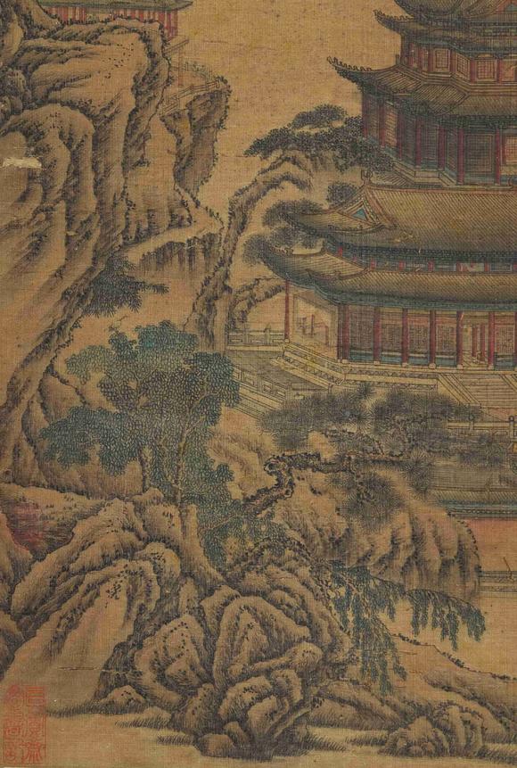 日本松町古美宋徽宗 仙山蓬萊泛江圖