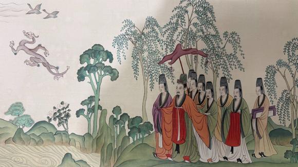 日本松町古美張大千 洛神賦圖卷