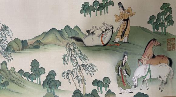 日本松町古美張大千 洛神賦圖卷