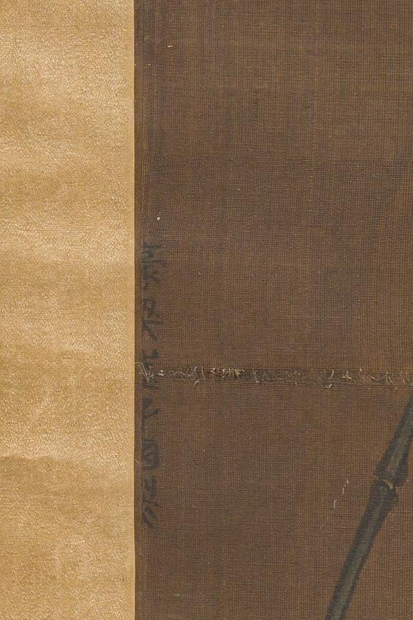 Coronari Auctions BVChinese school: A blind beggar with a dog, ink and colours on silk, probably Ming