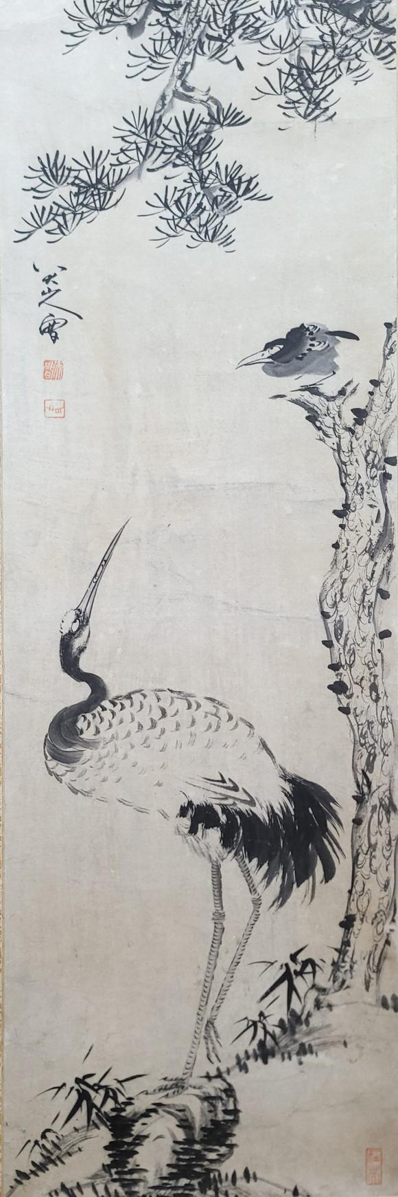 日本松町古美八大山人 松鶴延年