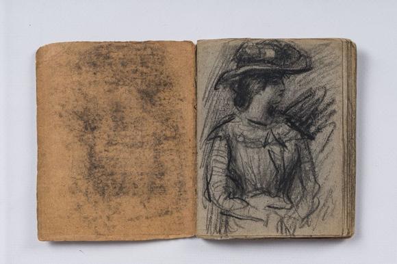Coronari Auctions BVEugeen Van Mieghem (1875-1930): A sketchbook with scenes of daily life in Antwerp, charcoal and pastel, dated 22 and 23 August 1901