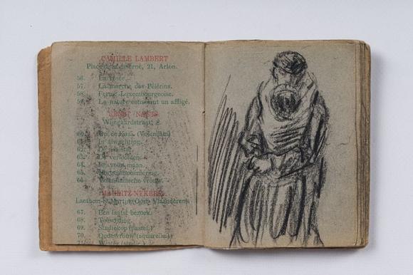 Coronari Auctions BVEugeen Van Mieghem (1875-1930): A sketchbook with scenes of daily life in Antwerp, charcoal and pastel, dated 22 and 23 August 1901