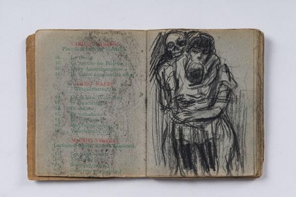Coronari Auctions BVEugeen Van Mieghem (1875-1930): A sketchbook with scenes of daily life in Antwerp, charcoal and pastel, dated 22 and 23 August 1901