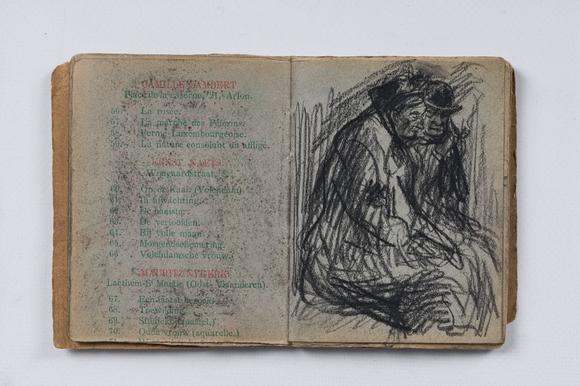 Coronari Auctions BVEugeen Van Mieghem (1875-1930): A sketchbook with scenes of daily life in Antwerp, charcoal and pastel, dated 22 and 23 August 1901
