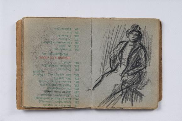 Coronari Auctions BVEugeen Van Mieghem (1875-1930): A sketchbook with scenes of daily life in Antwerp, charcoal and pastel, dated 22 and 23 August 1901