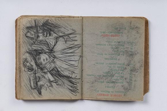 Coronari Auctions BVEugeen Van Mieghem (1875-1930): A sketchbook with scenes of daily life in Antwerp, charcoal and pastel, dated 22 and 23 August 1901