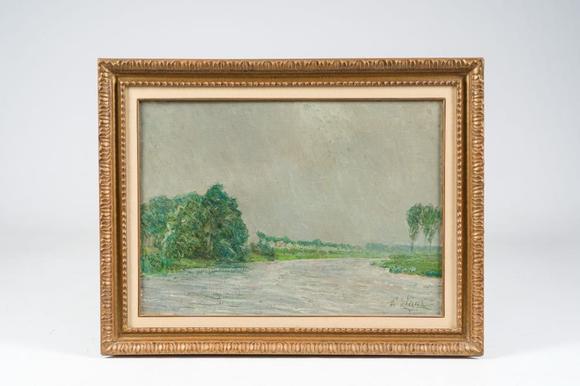 Coronari Auctions BVEmile Claus (1849-1924): Along the banks of the Lys, oil on canvas