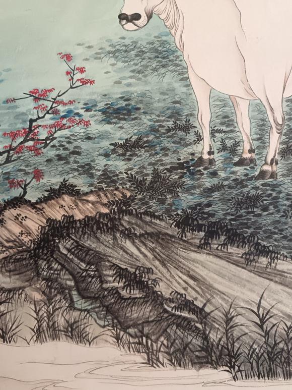 日本松町古美張大千，張善子 牛