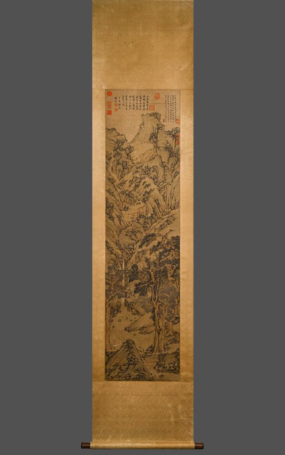 JUBAO HALL AUCTION HOUSE INCVertical Scroll Landscape by Wen Zhengming