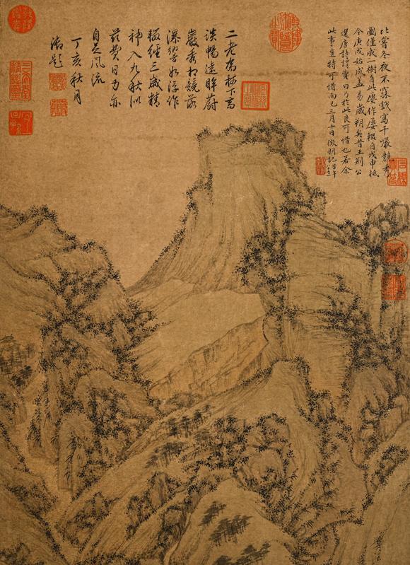 JUBAO HALL AUCTION HOUSE INCVertical Scroll Landscape by Wen Zhengming