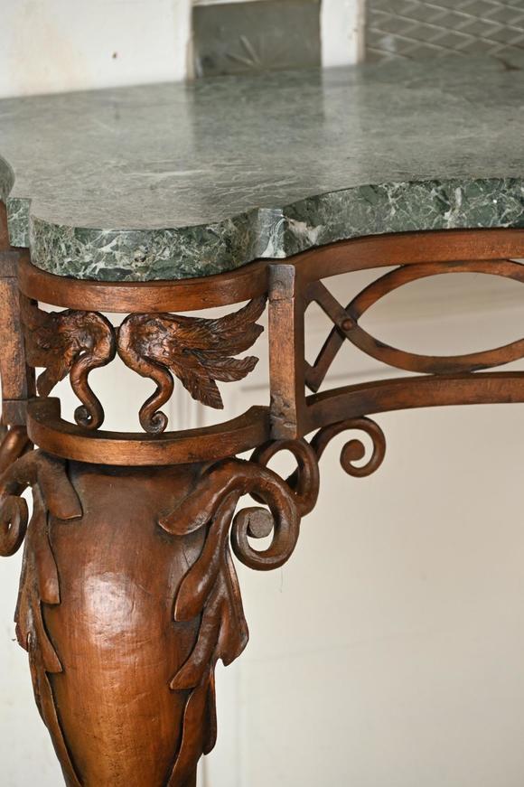 Loeckx AuctioneersWrought iron console with marble top, 1950s…