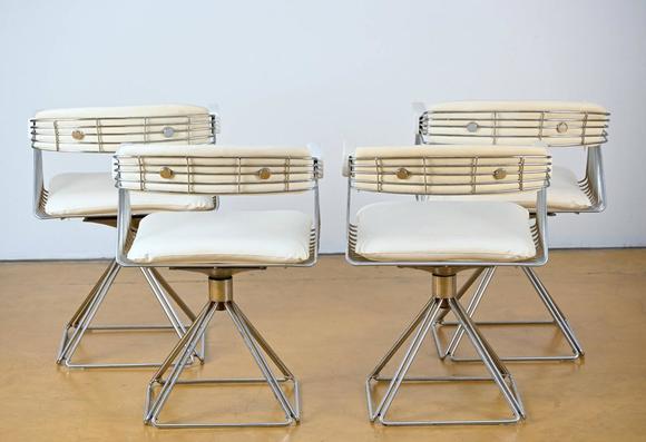 Loeckx AuctioneersRudi Verelst: 4 \'Delta\' chairs in chromed steel (*…