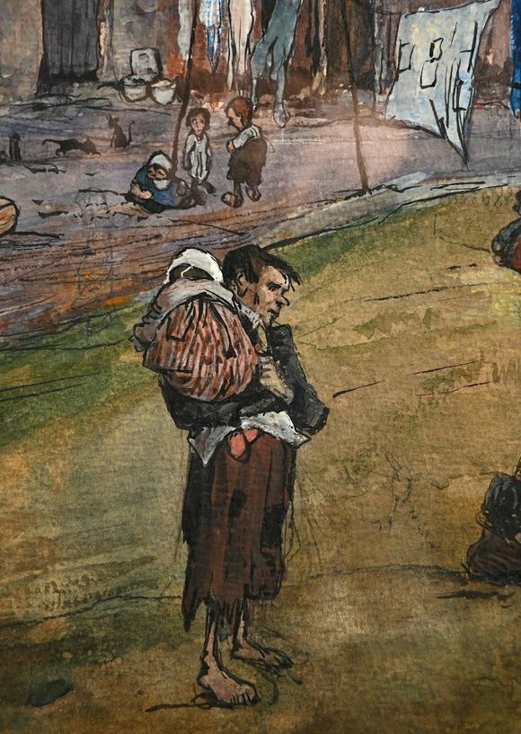 Loeckx AuctioneersJules De Bruycker (1908): drawing watercolor / gou…