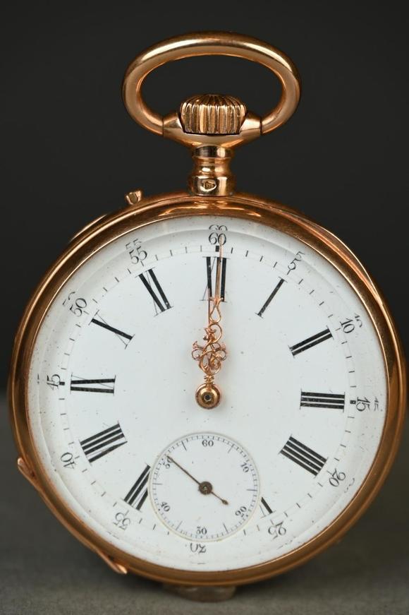 Loeckx AuctioneersGold pocket watch with white dial…