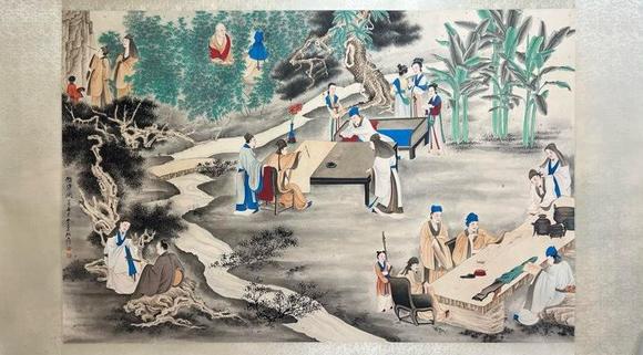 日本松町古美張大千 人物圖