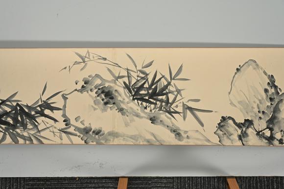 三杉美術(shù)蒲華 幽菊修竹圖