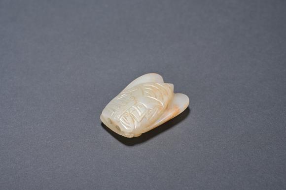三杉美術(shù)清 白玉蟬及瑪瑙璧二件