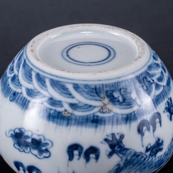 三杉美術(shù)清 青花龍紋水盂
