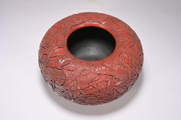 三杉美術(shù)清 剔紅漆器筆洗