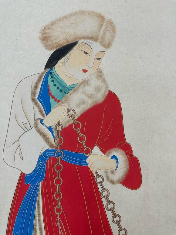 日本松町古美張大千 番女制寵圖