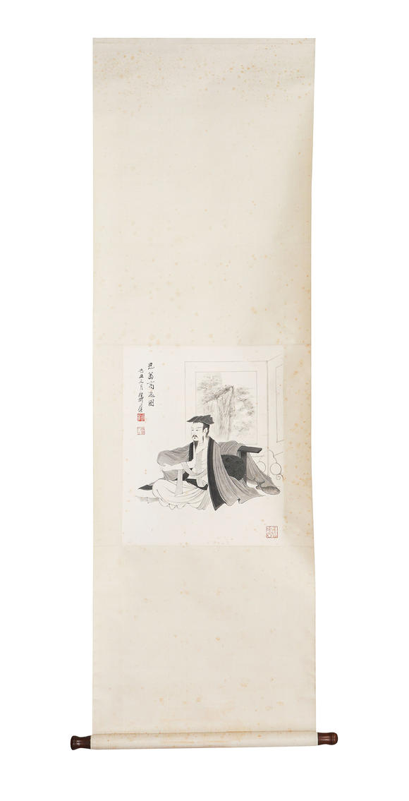 中鴻信謝稚柳 （1910-1997） 思翁高逸圖