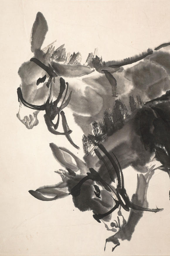 中鴻信黃胄 （1925-1997） 雙驢圖