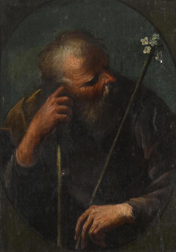 DreweattsBOLOGNESE SCHOOL (17TH CENTURY), SAINT JOSEPH WITH THE FLOWERING ROD (RECTO); SAINT STEPHEN  (VERSO)
