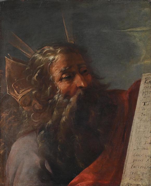 DreweattsCIRCLE OF CHARLES LE BRUN (FRENCH 1619-1690), MOSES WITH THE TEN COMMANDMENTS