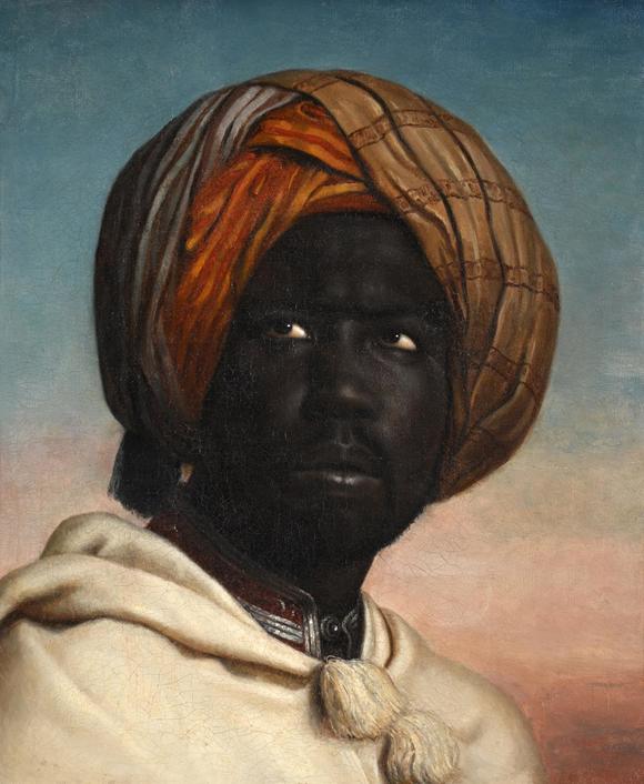 Dreweatts? CIRCLE OF HORACE VERNET (FRENCH 1789-1863), PORTRAIT OF A MOOR, WEARING A TURBAN