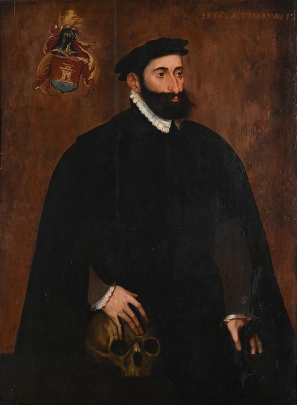 DreweattsGERMAN SCHOOL (16TH CENTURY), PORTRAIT OF A GENTLEMAN AGED THIRTY-NINE