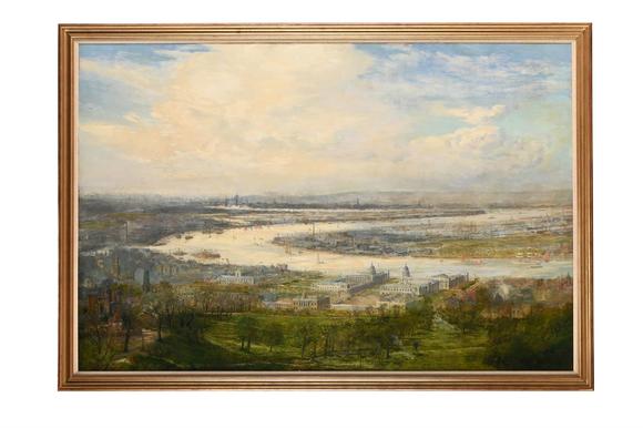 DreweattsWILLIAM LIONEL WYLLIE (BRITISH 1851-1931), THE FLOWING RIVER WINDS PAST