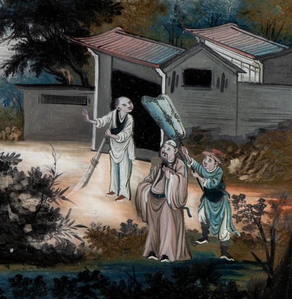 Bertolami Fine ArtPainting on reversed glass. China