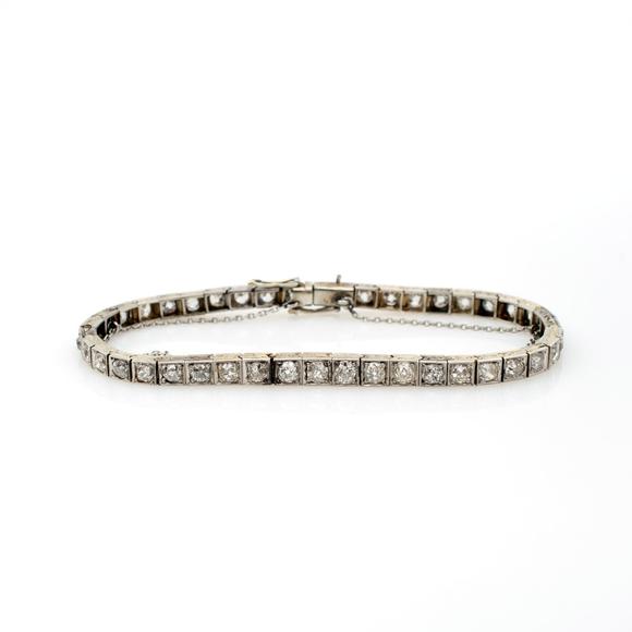 WettmannHistorisches Tennisarmband ca. 6,5 ct