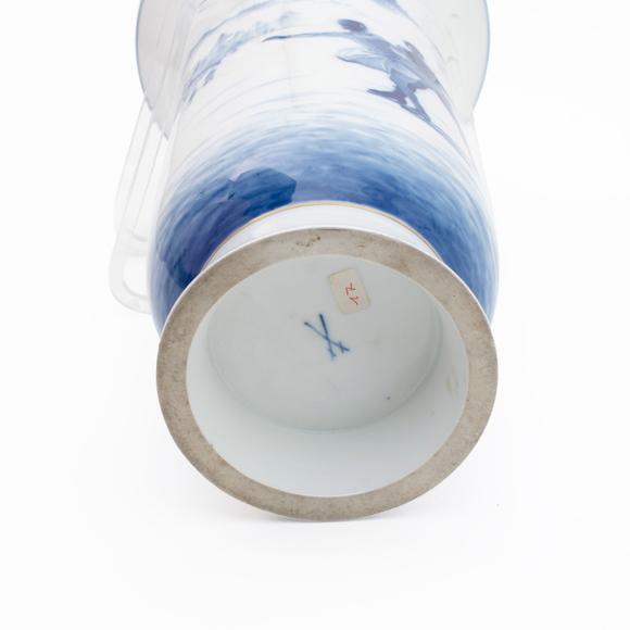 WettmannMEISSEN Balustervase Winterlandschaft