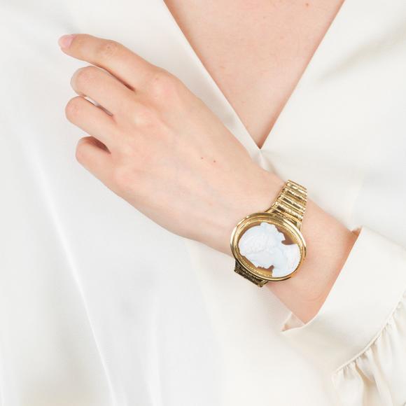 Auktionshaus StahlGold bracelet with cameo 'Lady with pearl necklace'.