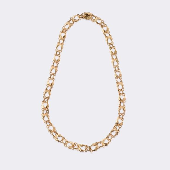 Auktionshaus StahlGeorg Jensen (Kopenhagen 1866 - Hellerup/Kopenhagen 1935). A Rare Art-déco Gold Necklace No. 249.