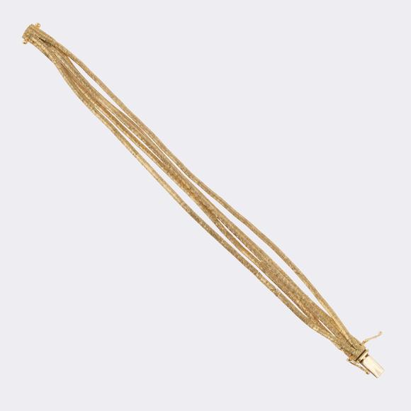 Auktionshaus StahlMulti-row vintage gold bracelet.