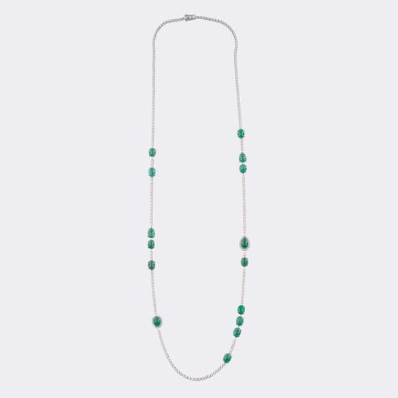 Auktionshaus StahlFine Emerald Diamond Sautoir.