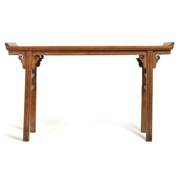 Oakridge Auction Gallery清代 黃花梨翹頭案  A Chinese huanghuali table, Qiaotou'an