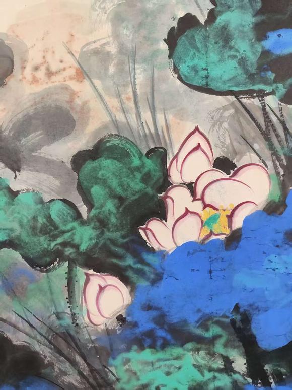 山東常藏出版于《妙筆生花》P49下/彩塘素荷