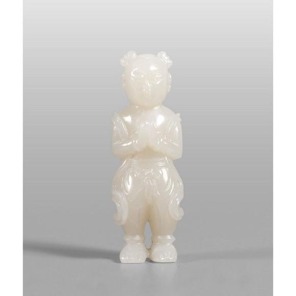 Aste Boetto SRLBambino, scultura in giada bianca, Cina 