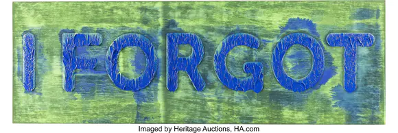 Heritage AuctionsMel Bochner (1940-2025) I Forget What I Forgot (
