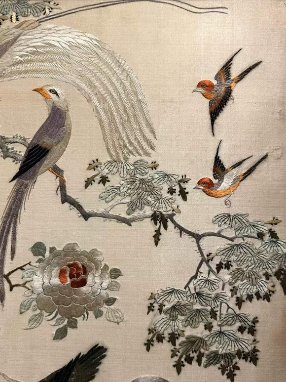 日本東勝刺繡百鳥(niǎo)朝鳳